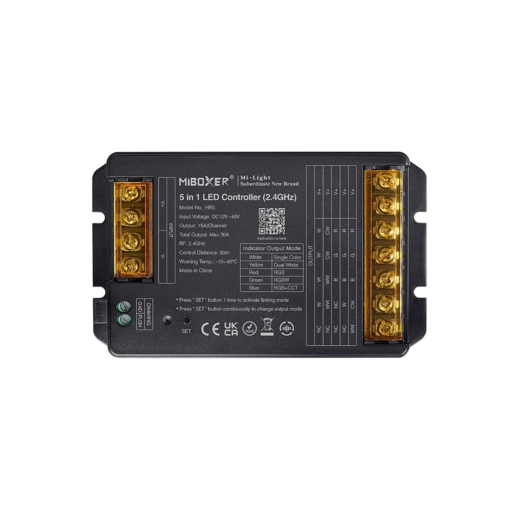 MiBoxer HR5 – 5-v-1 LED prijímač 30A | iconic-led.sk