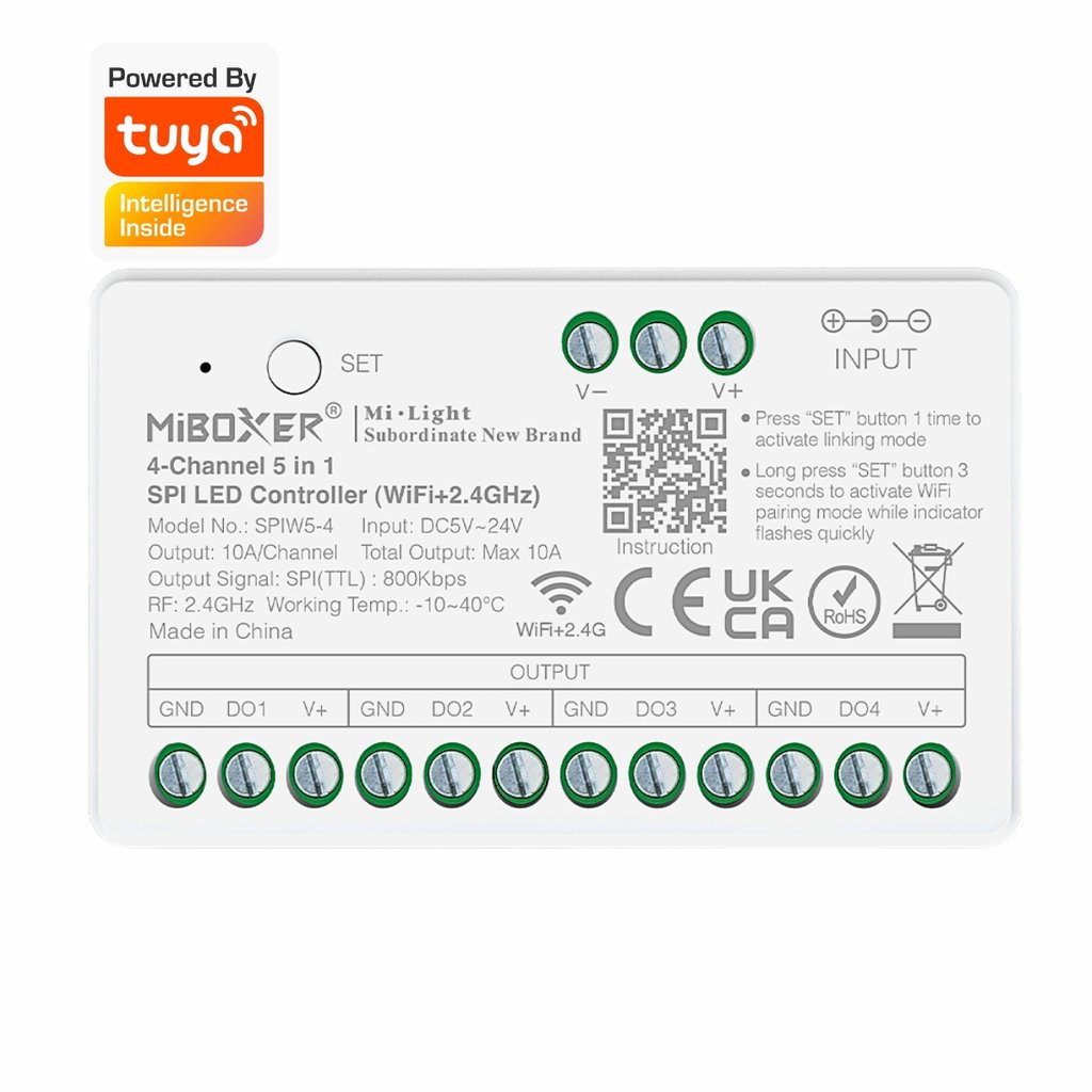 SPIW5-4 SPI WiFi 2.4G ovládač 4 zóny | iconic-led.sk