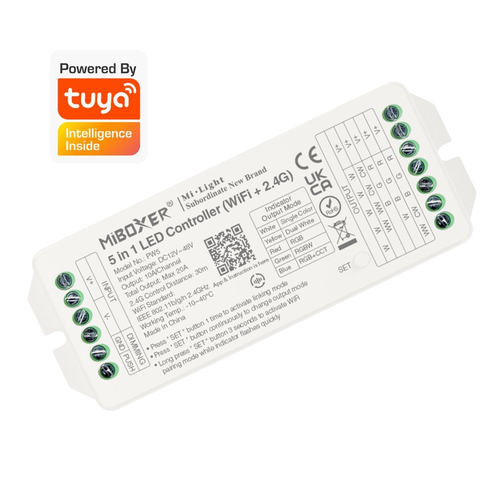 PW5 WiFi 5v1 LED prijímač Tuya Smart 20A | iconic-led.sk