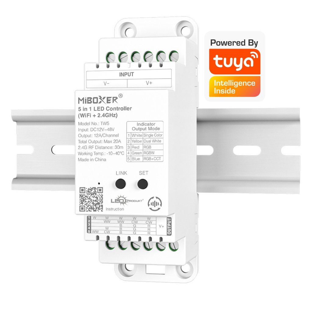 MiBoxer TW5 5v1 WiFi LED Controller Tuya Smart | LEDprodukt