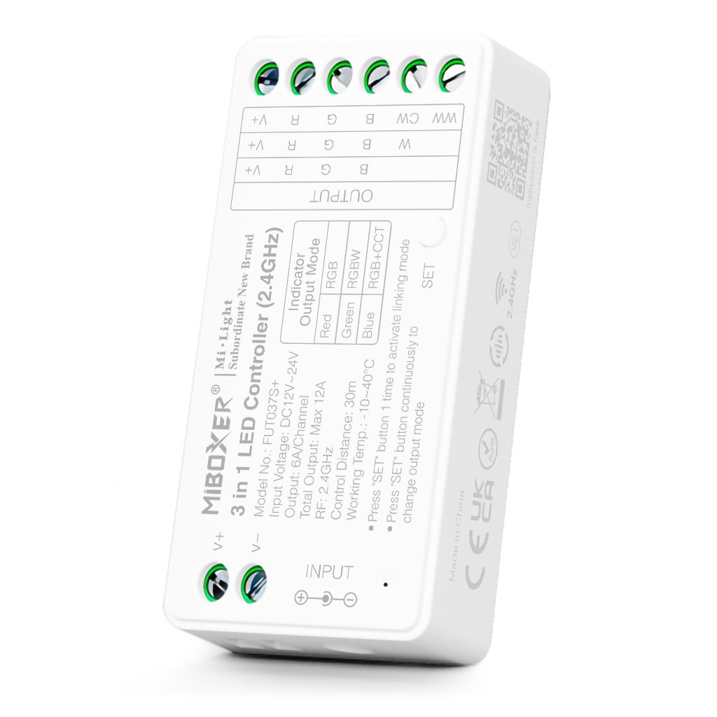 FUT037S+ 3v1 LED ovládač RGB/RGBW/RGB+CCT, 2.4GHz | iconic-led.sk