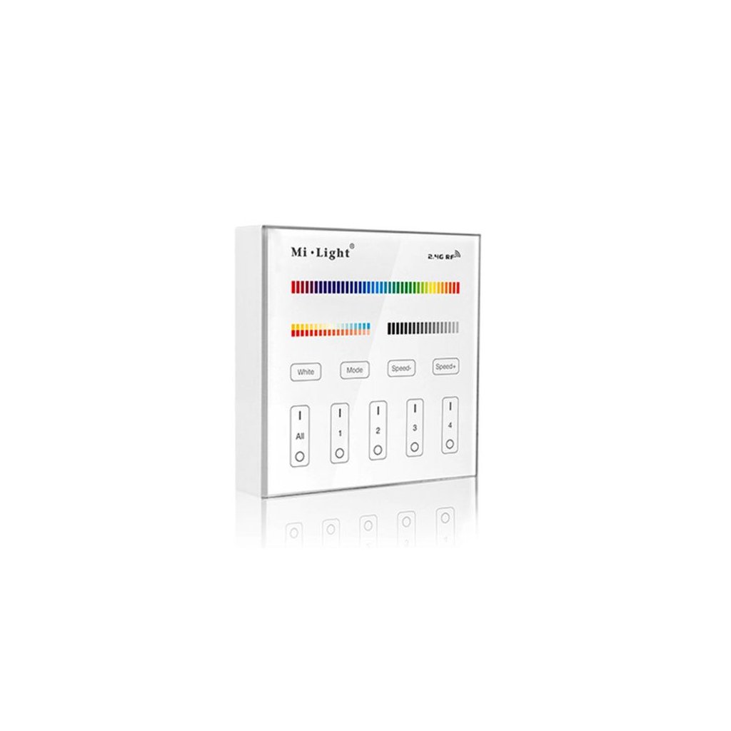 LED ovládač RGB-Dual White 4 okruhy 2,4GHz - Nástenný - iconic-led.sk