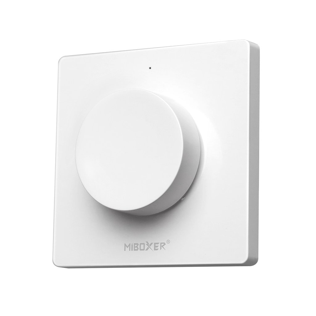 LED ovládač RF6 1 okruh otočný nástenný - 2,4GHz - biely - iconic-led.sk